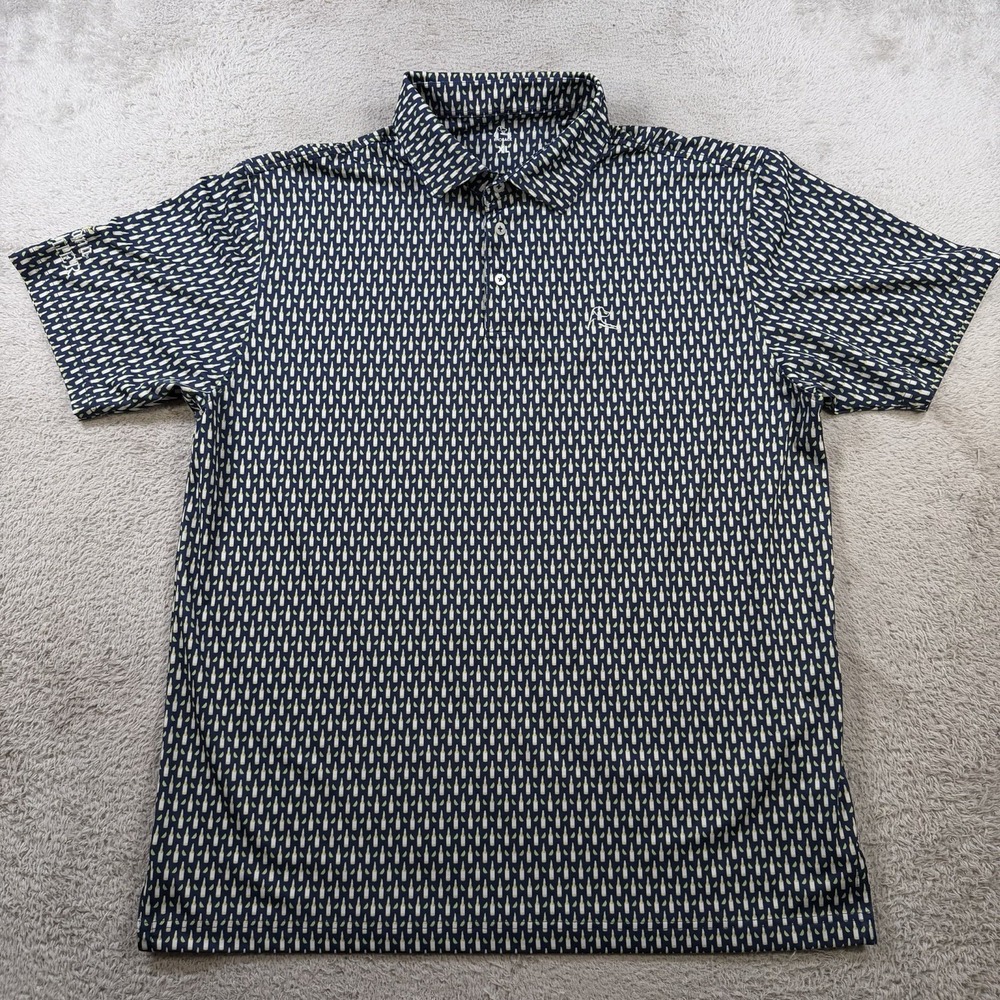 Rhoback Polo Shirt Mens XL Navy Corona Premier Golf Performance Stretch Beer